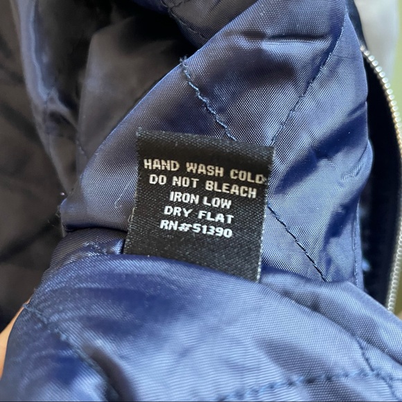 Timing Jackets & Coats Satin Floral Navy And White Bomber Jacket